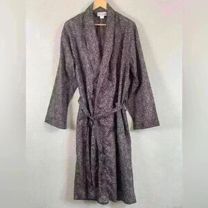 Oscar de la Renta Vintage Maroon and Navy Paisley Robe Men’s size L/XL